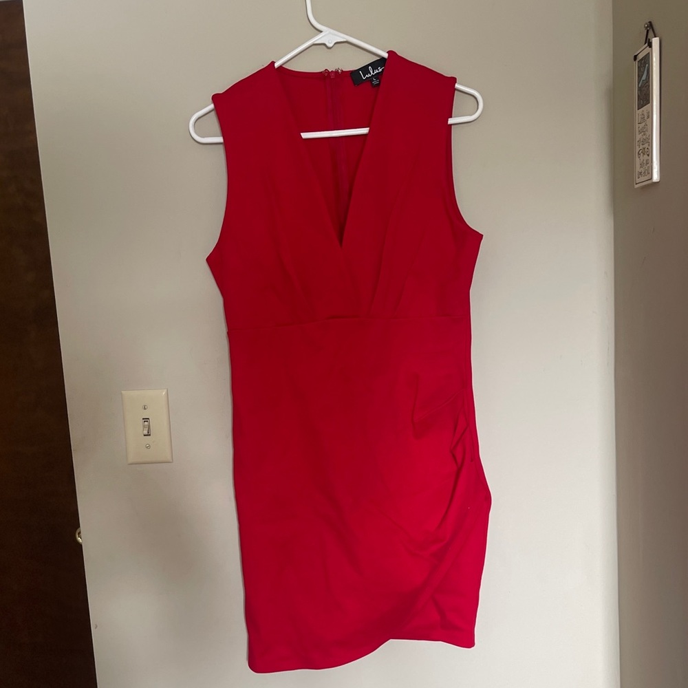 Lulu’s Cocktail Hour Red Wrap Dress L